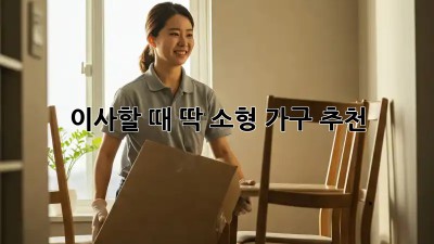 이사할 때 딱! 소형 가구 추천