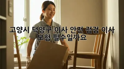 고양시 덕양구 이사 안전 점검, 이사 보험 필수일까요?